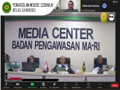 PN SIDOARJO IKUTI KICK OFF PENDAMPINGAN SISTEM MANAJEMEN ANTI PENYUAPAN (SMAP) TAHUN 2024